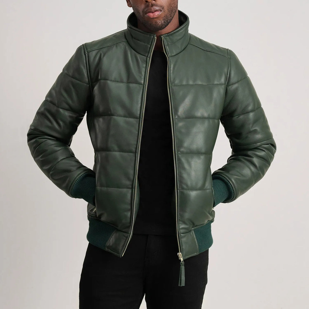 Lucas Cazadora Bomber de Cuero para Hombre – Vista alternativa del producto 1