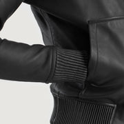 
Luna Hooded Chaqueta Bomber de Cuero para Mujer – alternate product view 6