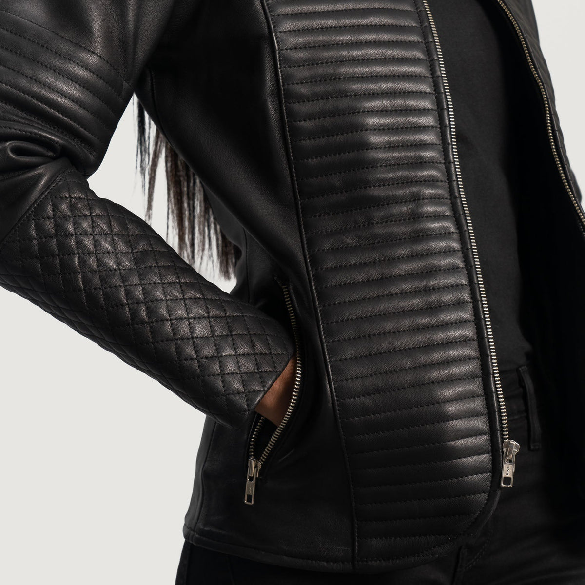 Nexi Acolchado Chaqueta de Cuero para Mujer – Vista alternativa del producto 6