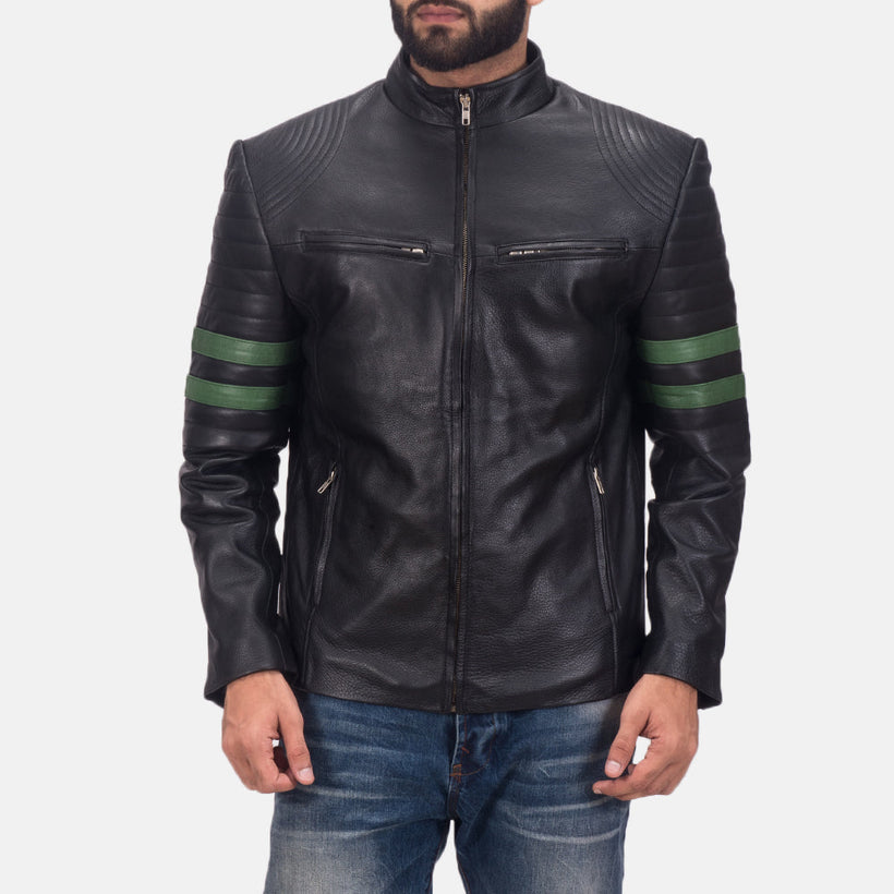 Night Trooper Chaqueta de Cuero para Hombre