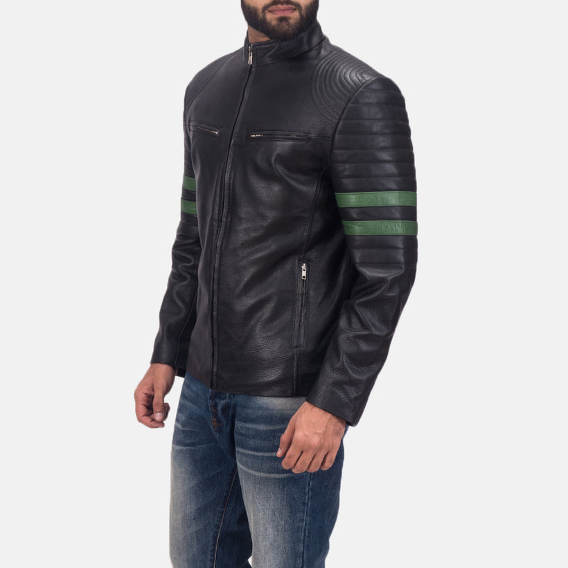 Night Trooper Chaqueta de Cuero para Hombre