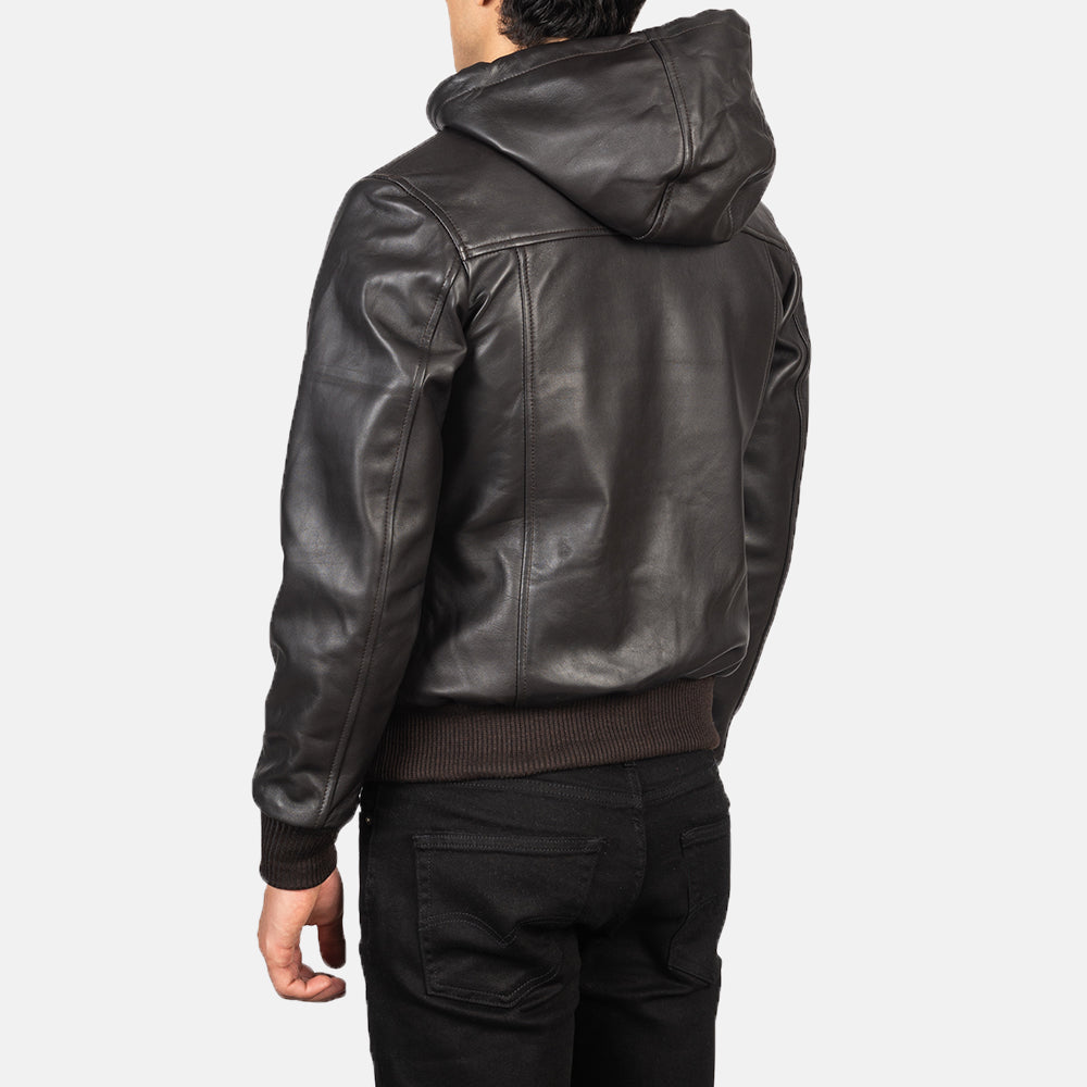 Nintenzo Cazadora Bomber de Cuero para Hombre – Vista alternativa del producto 5