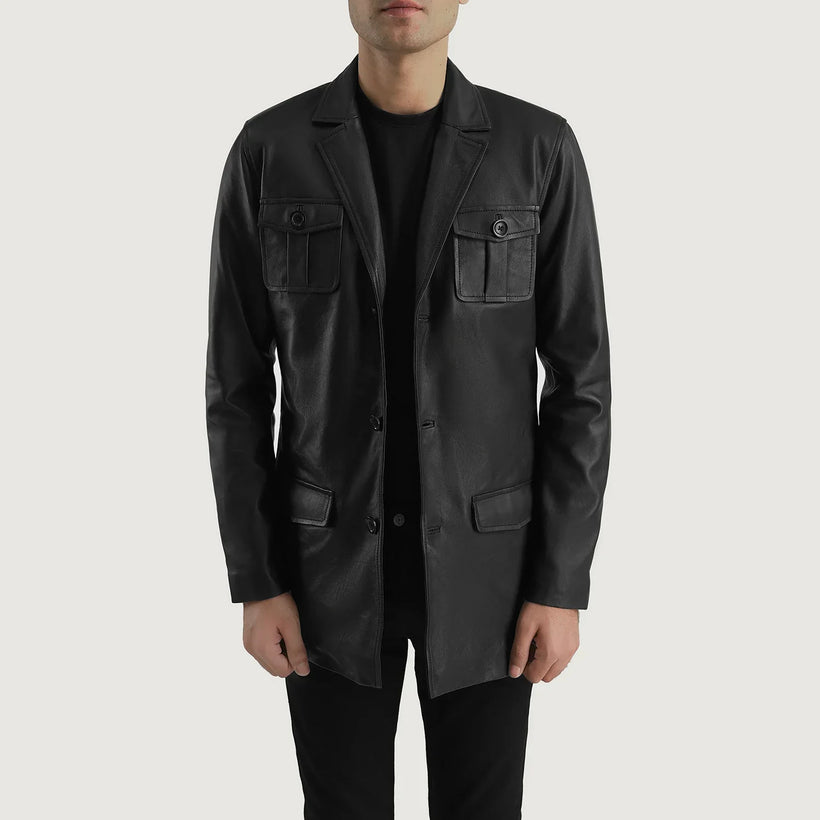 Ray Cutler Chaqueta de Cuero para Hombre