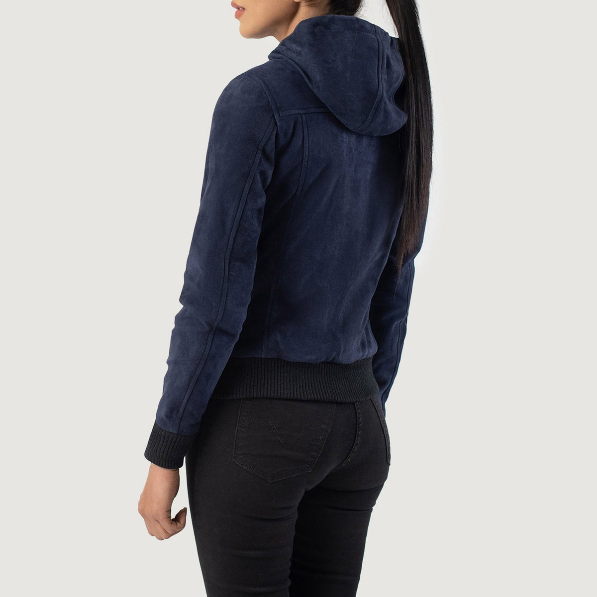 
Rebella Hooded Chaqueta Bomber de Cuero para Mujer – alternate product view 5