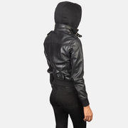 Roslyn Hooded Cazadora Bomber de Cuero para Mujer – Vista alternativa del producto 5