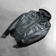 Roslyn Hooded Cazadora Bomber de Cuero para Mujer – Vista alternativa del producto 8