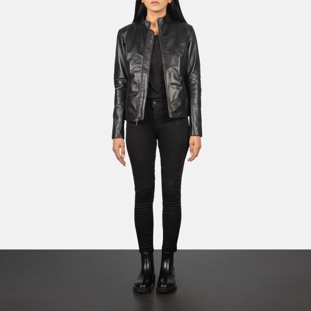 Rumella Chaqueta Biker de Cuero para Mujer – Vista alternativa del producto 3