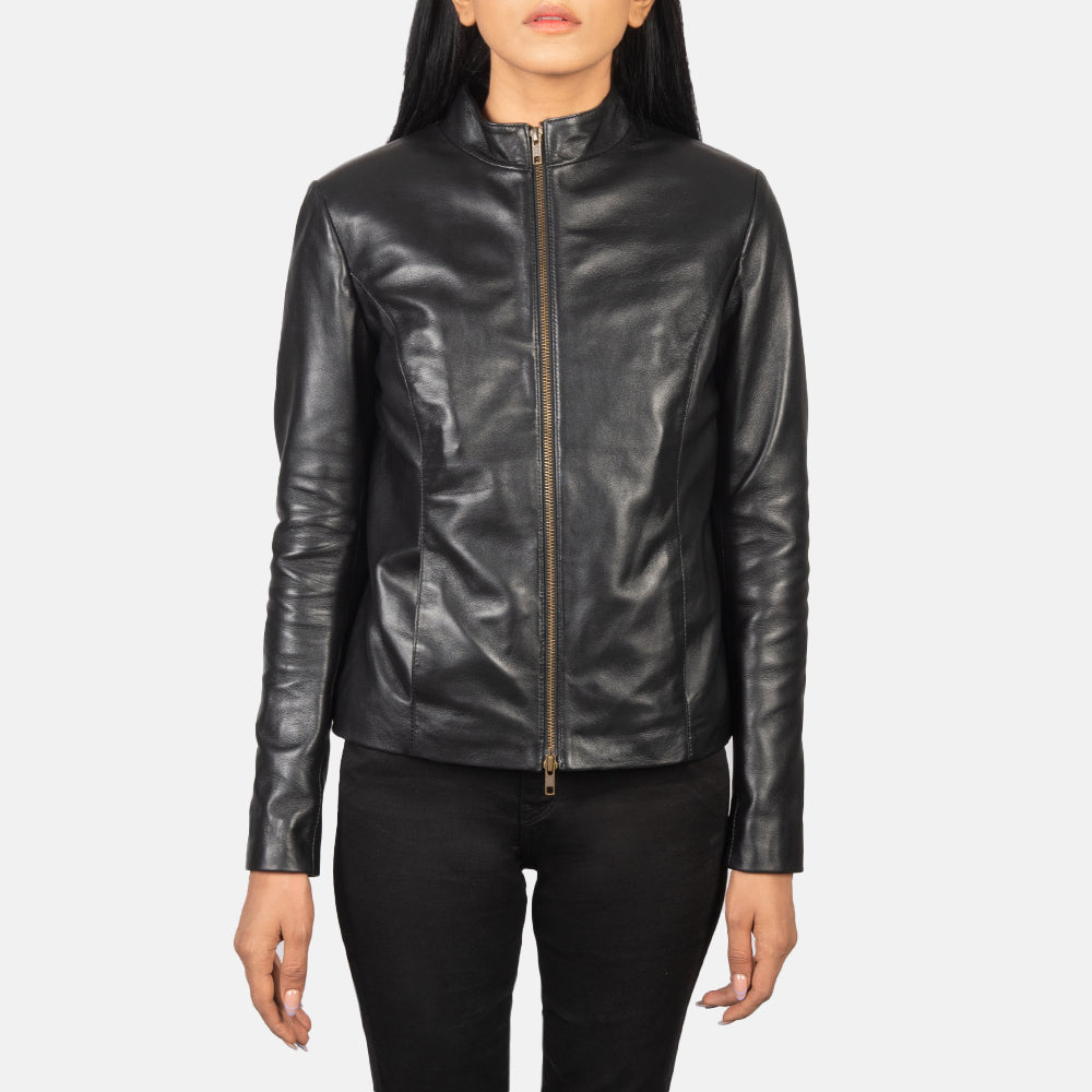 Rumella Chaqueta Biker de Cuero para Mujer – Vista alternativa del producto 4