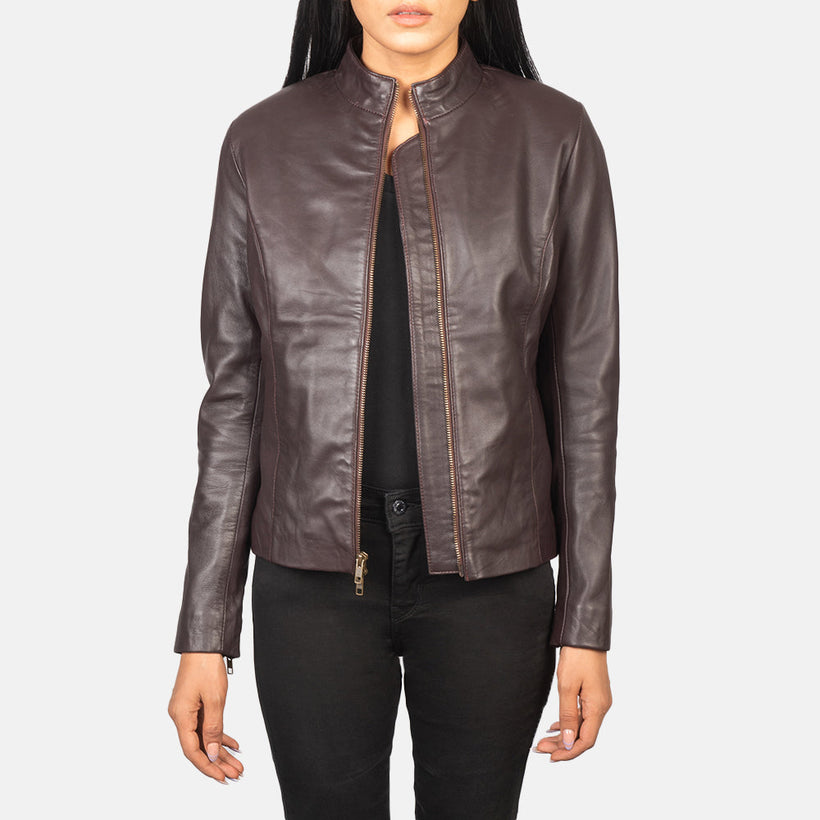 Rumella Chaqueta Biker de Cuero para Mujer