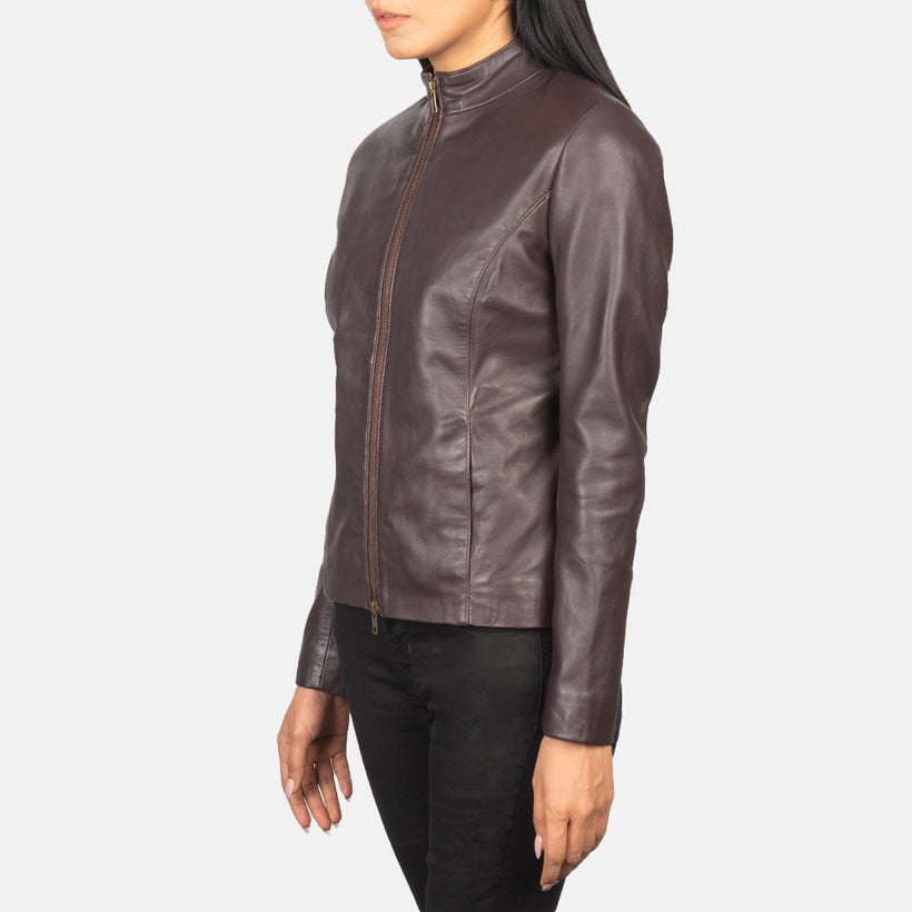 Rumella Chaqueta Biker de Cuero para Mujer