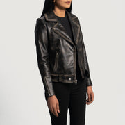
Rumy Granate Chaqueta Biker de Cuero para Mujer – alternate product view 2