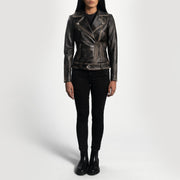 
Rumy Granate Chaqueta Biker de Cuero para Mujer – alternate product view 3