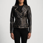 
Rumy Granate Chaqueta Biker de Cuero para Mujer – alternate product view 4