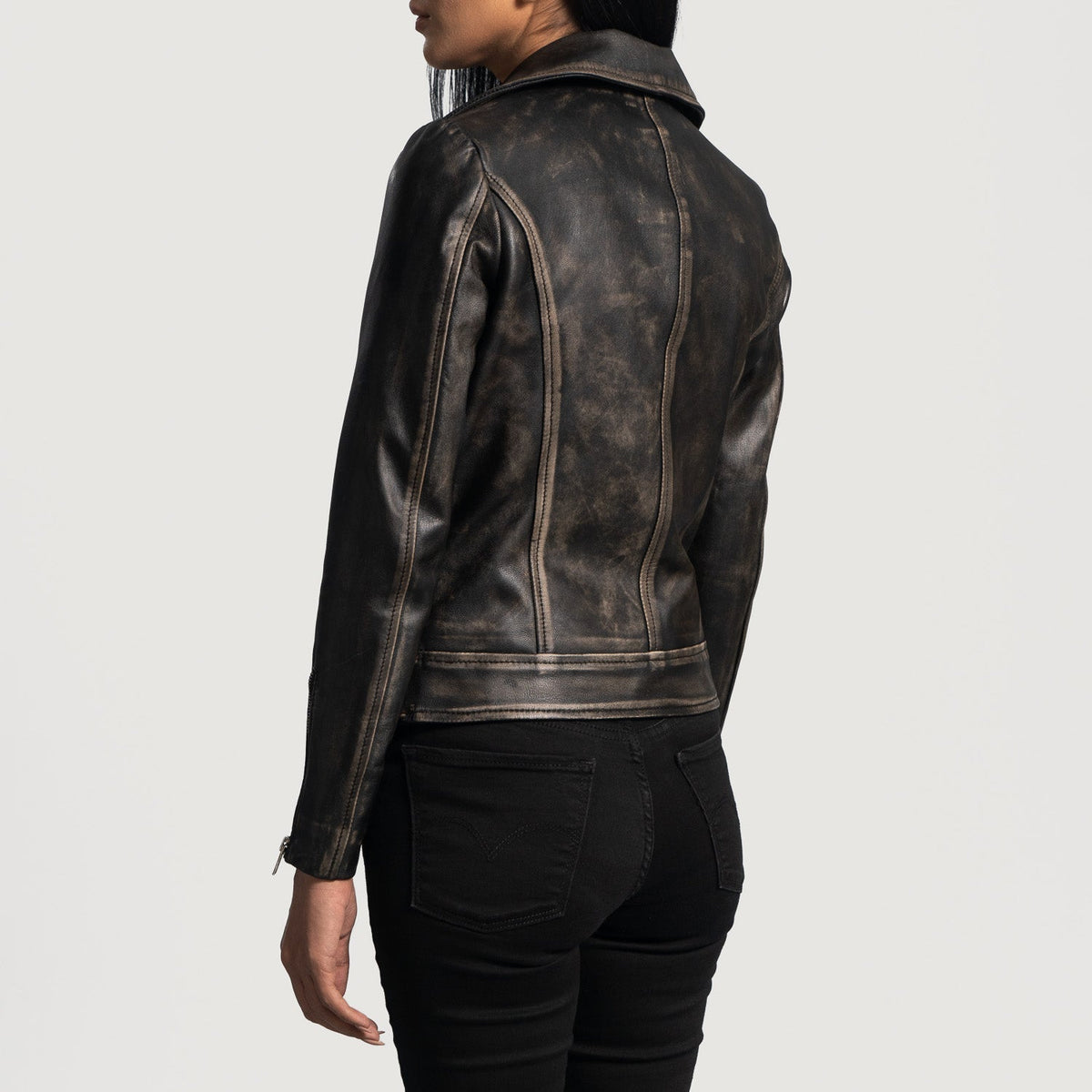 
Rumy Granate Chaqueta Biker de Cuero para Mujer – alternate product view 5