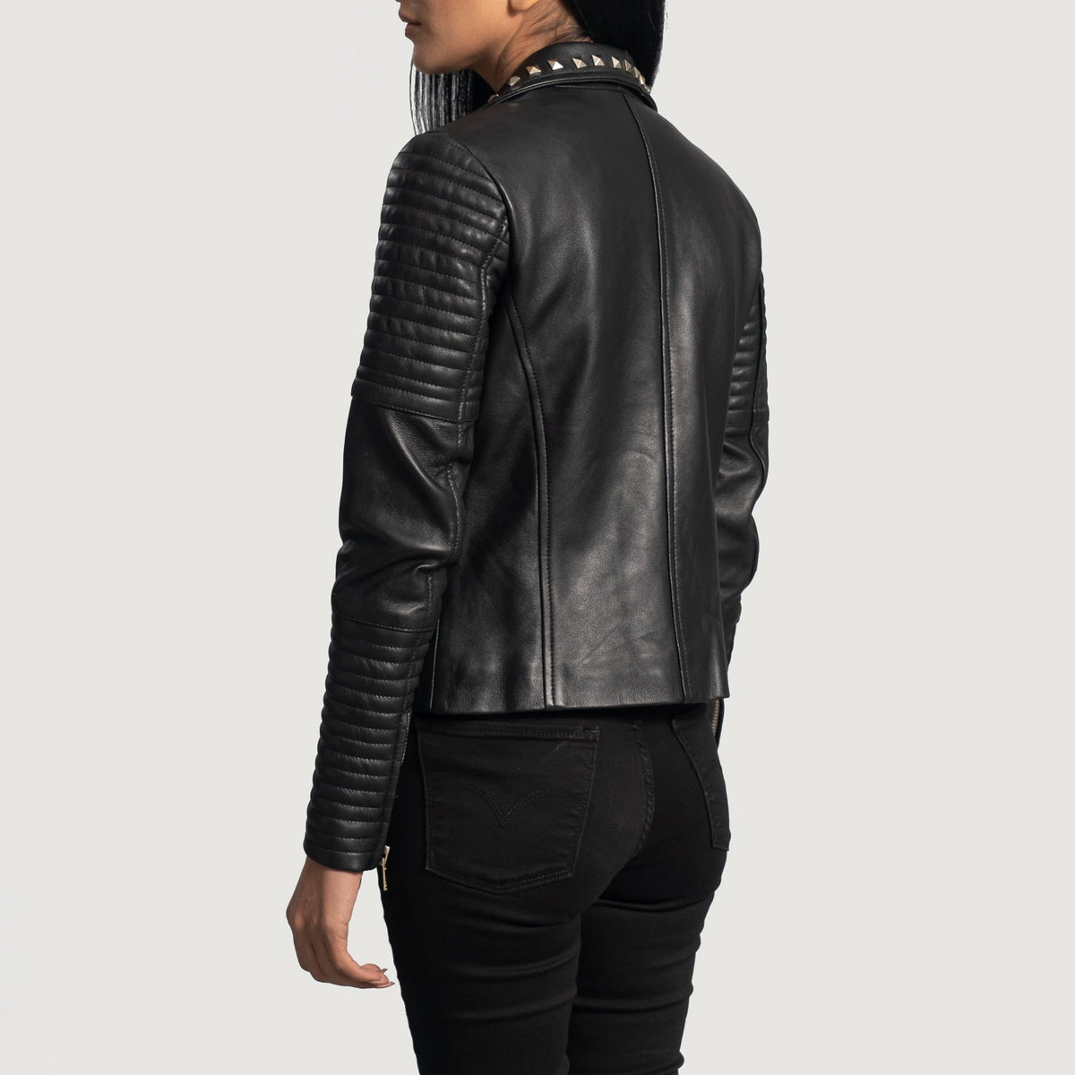 Authentic Sheepskin Leather with Aniline Finish Grain Texture &amp; Heavy-Duty Seam Stitching Detail