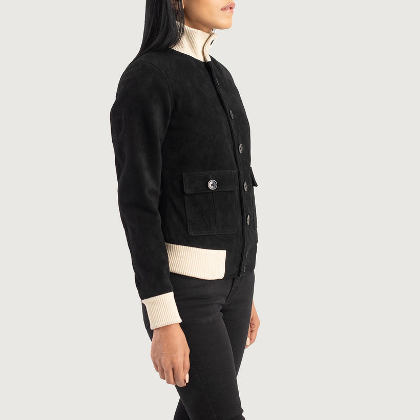 Sasha A1 Chaqueta Bomber de Cuero para Mujer