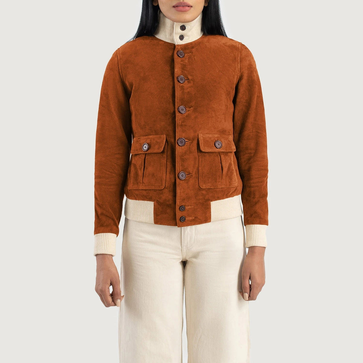 
Sasha A1 Chaqueta Bomber de Cuero para Mujer – alternate product view 4