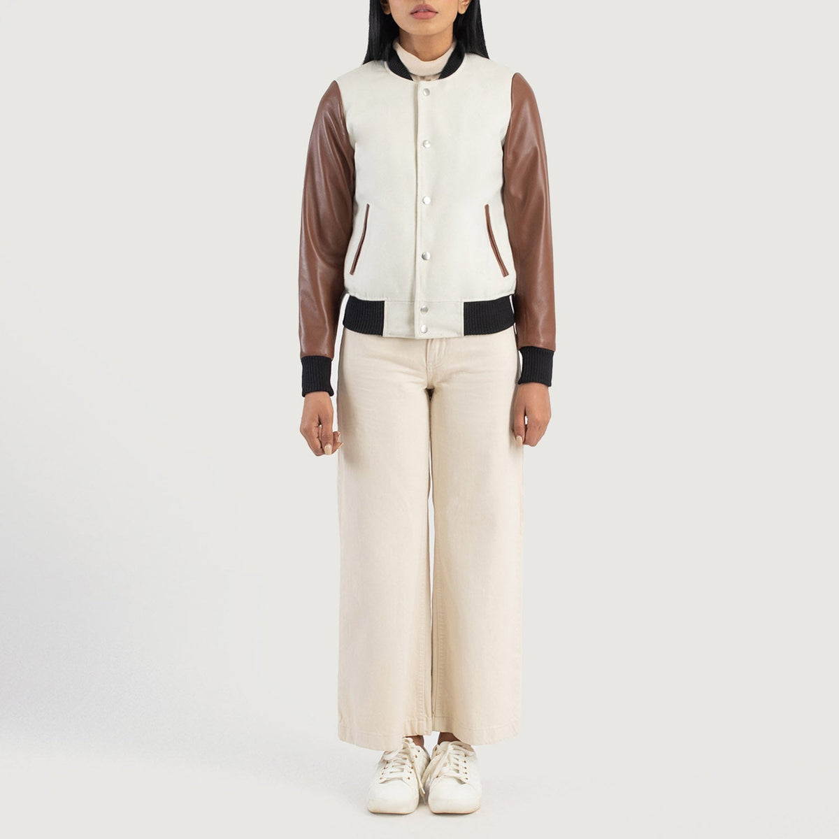 Savant Varsity Chaqueta de Cuero para Mujer – Vista alternativa del producto 3