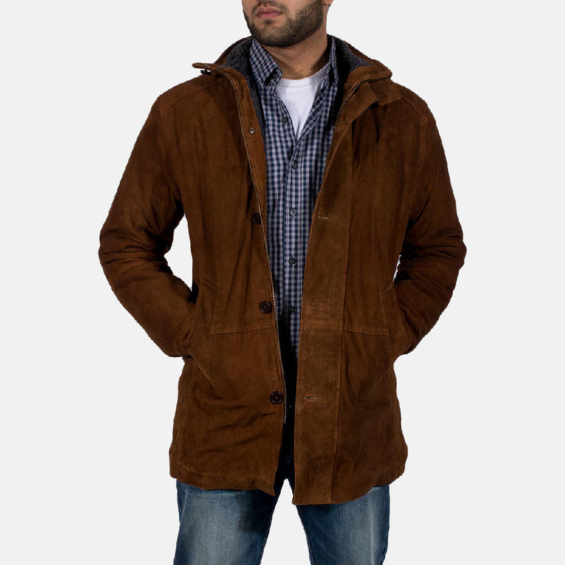 Sheriff Marrón Chaqueta de Gamuza para Hombre