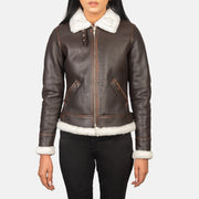 
Sherilyn B-3 Negro Chaqueta Bomber de Cuero para Mujer – alternate product view 4