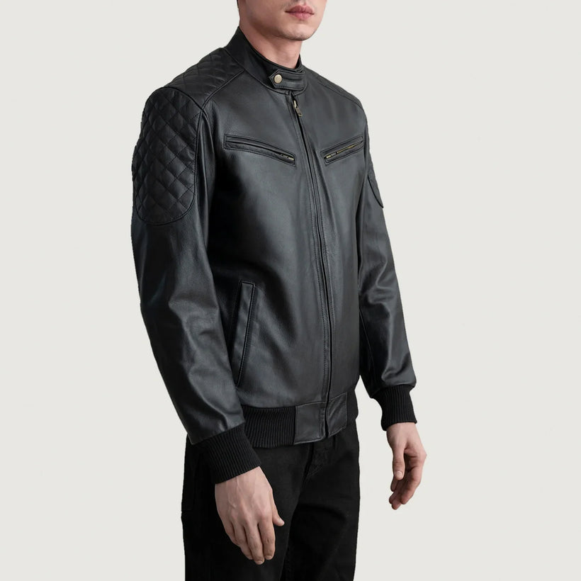 Sven Chaqueta Bomber de Cuero para Hombre