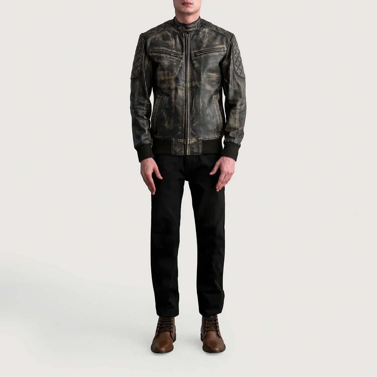 Sven Cazadora Bomber de Cuero para Hombre – Vista alternativa del producto 4