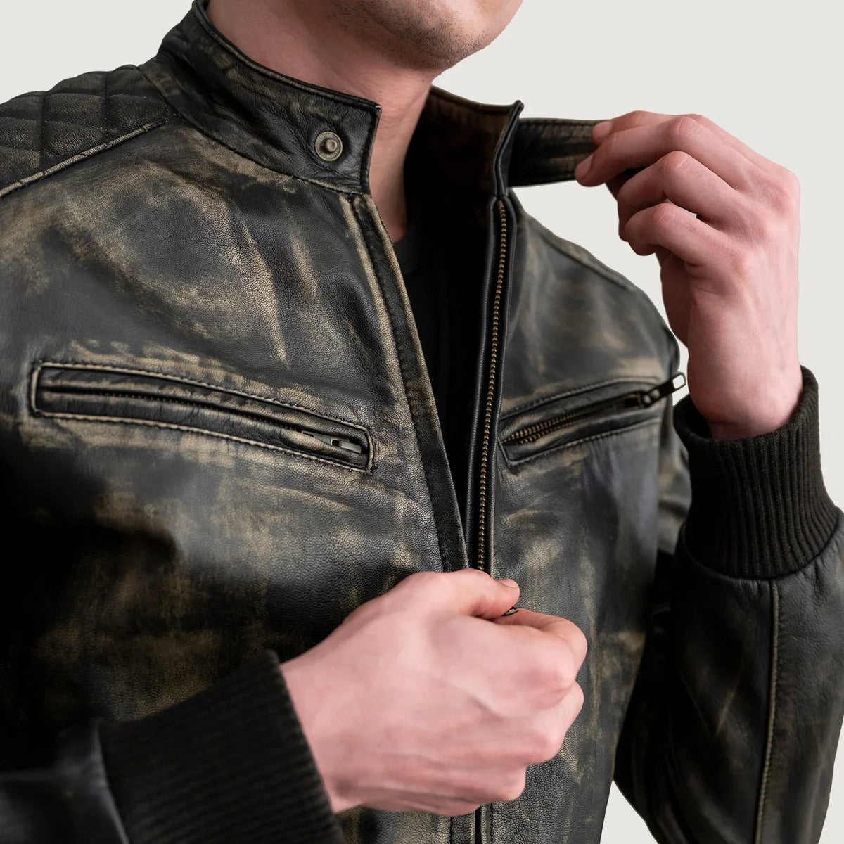 Sven Cazadora Bomber de Cuero para Hombre – Vista alternativa del producto 5