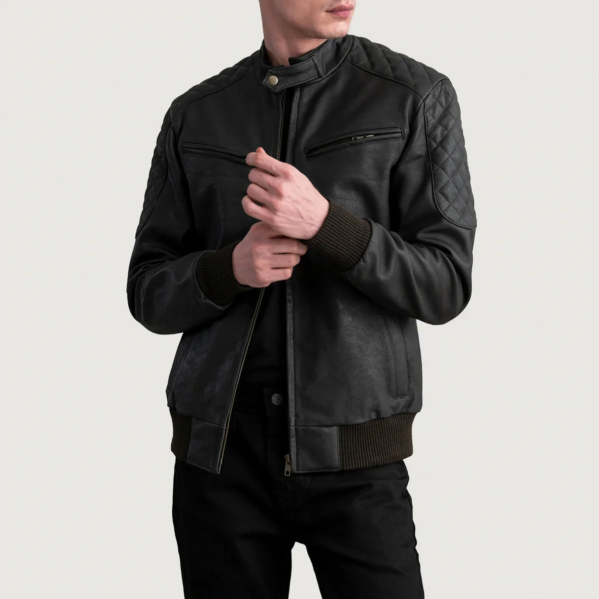 Sven Cazadora Bomber de Cuero para Hombre – Vista alternativa del producto 1