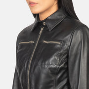 Tomachi Rojo Chaqueta de Cuero para Mujer – Vista alternativa del producto 6