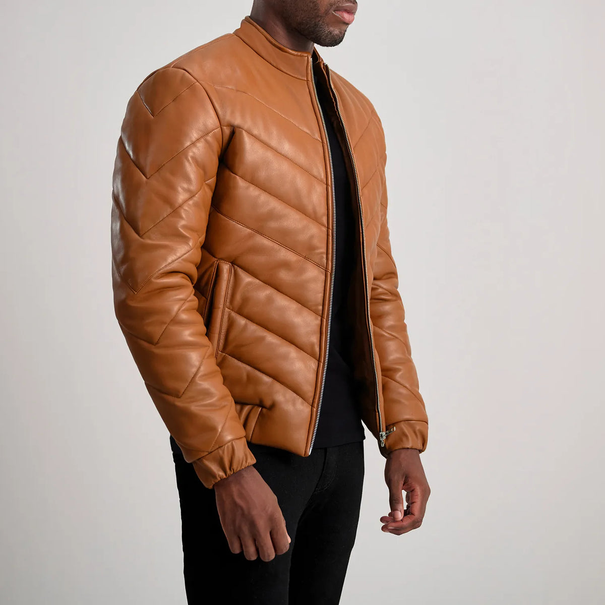 Travis Chaqueta de Cuero para Hombre – Vista alternativa del producto 2