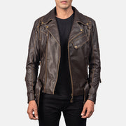
Detalle artesanal del bajo en Vincent Black Leather Biker Jacket