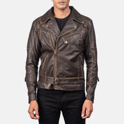 
Vincent Negro Chaqueta Biker de Cuero para Hombre – alternate product view 3