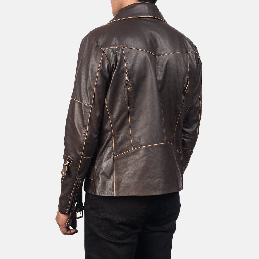 
Vincent Negro Chaqueta Biker de Cuero para Hombre – alternate product view 5