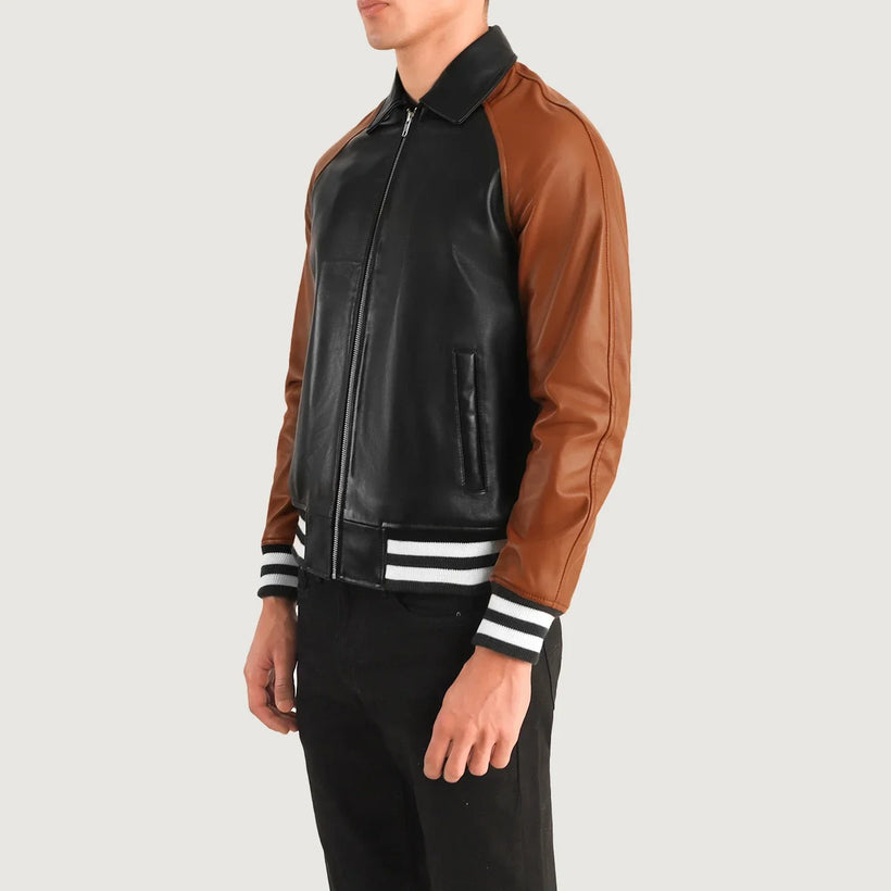 Walton Varsity Chaqueta de Cuero para Hombre