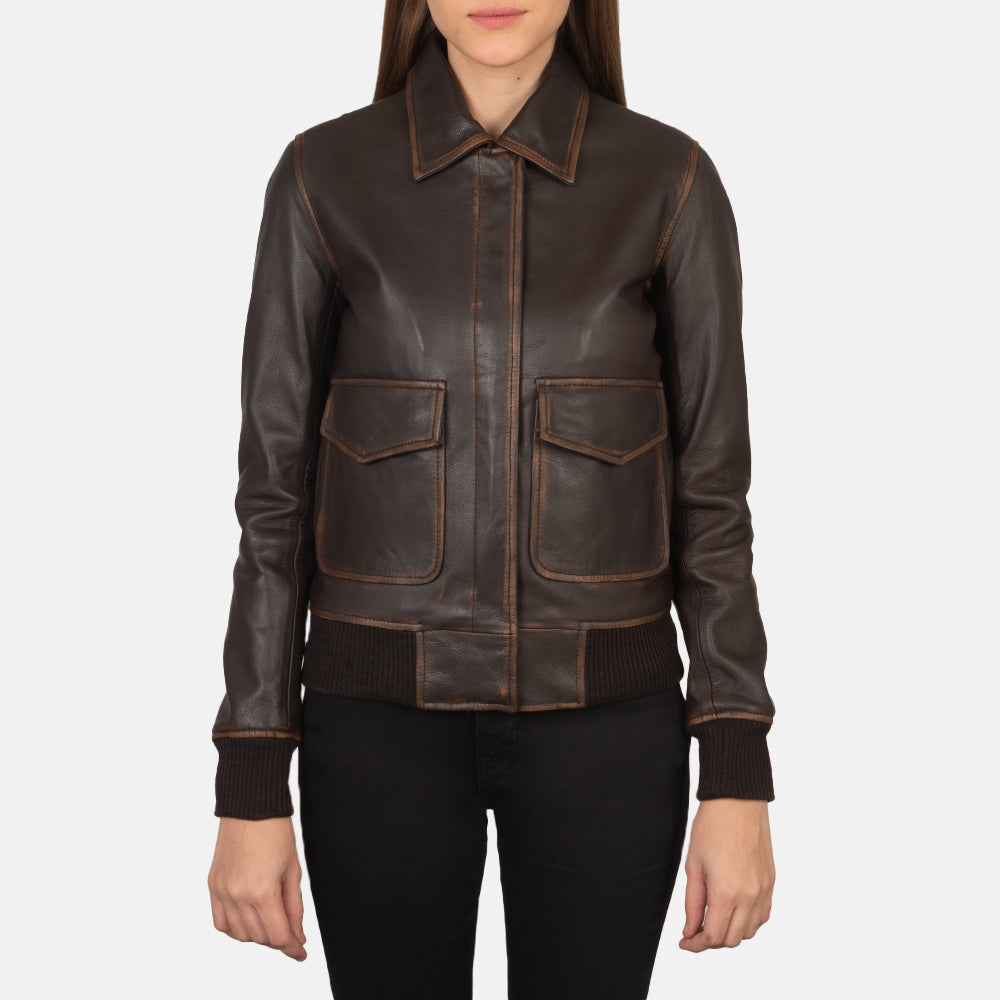 
Westa A-2 Chaqueta Bomber de Cuero para Mujer – alternate product view 5
