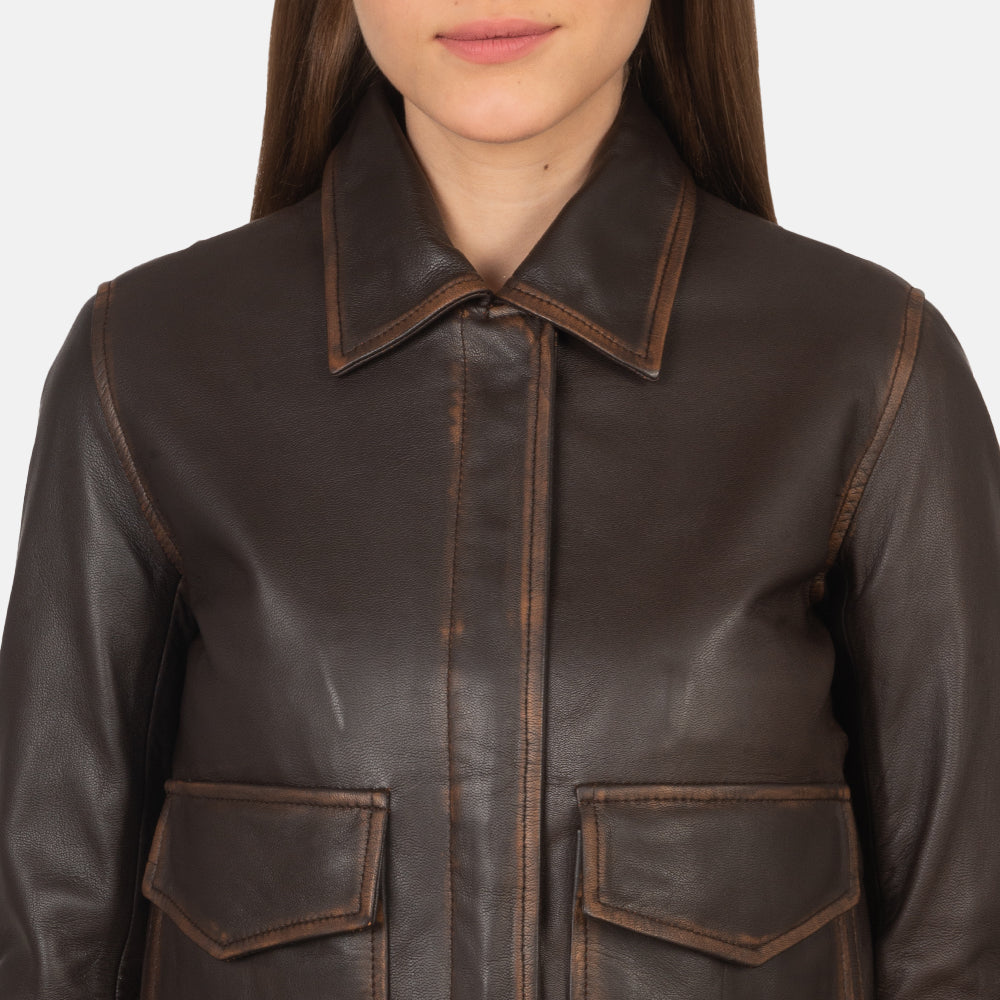 
Westa A-2 Chaqueta Bomber de Cuero para Mujer – alternate product view 7