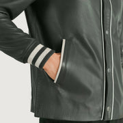 Willis Varsity Chaqueta de Cuero para Hombre – Vista alternativa del producto 6