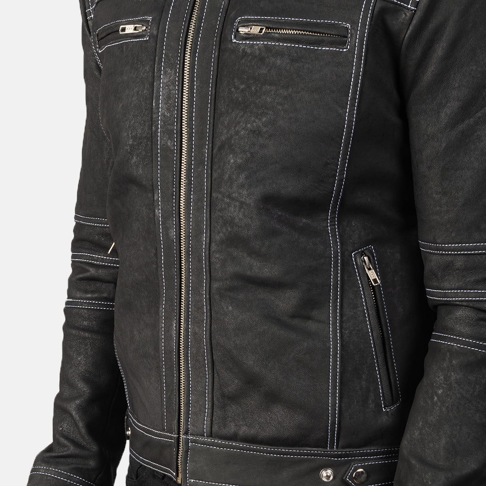 Youngster Chaqueta Biker de Cuero para Hombre – Vista alternativa del producto 6