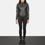 
Zenna Chaqueta Bomber de Cuero para Mujer – alternate product view 3