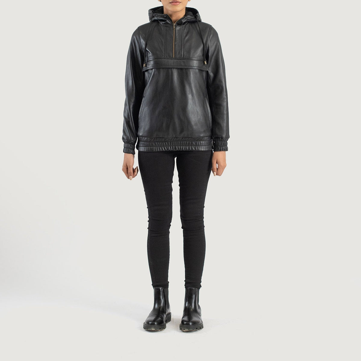 Zest Hooded Pullover Chaqueta de Cuero para Mujer – Vista alternativa del producto 3