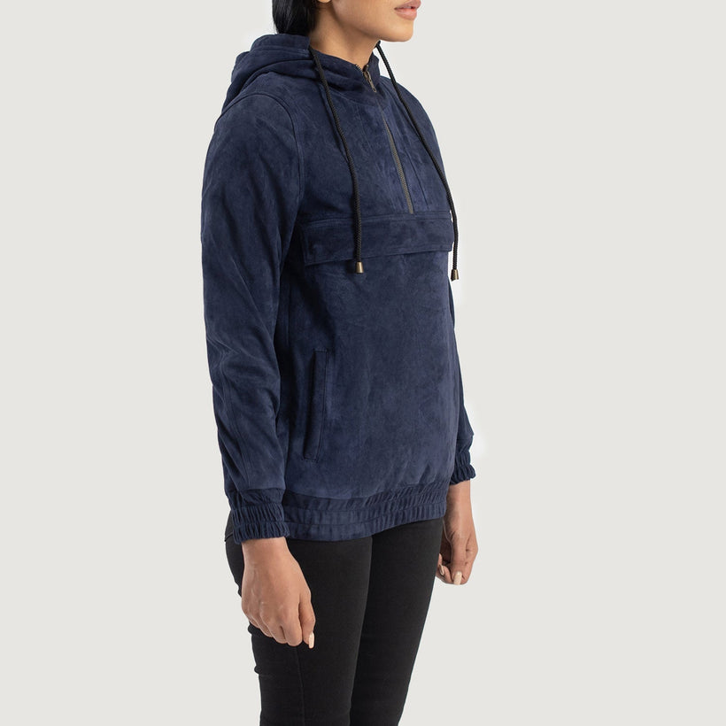 Zest Hooded Pullover Chaqueta de Cuero para Mujer